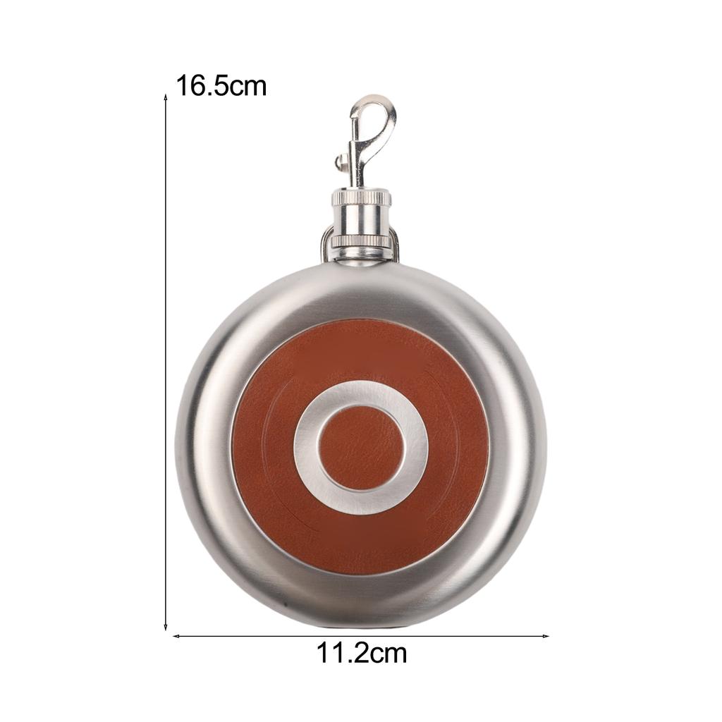 8Oz Flask Faux-Leather Wrap Flask Stainless Steel Hip Flask