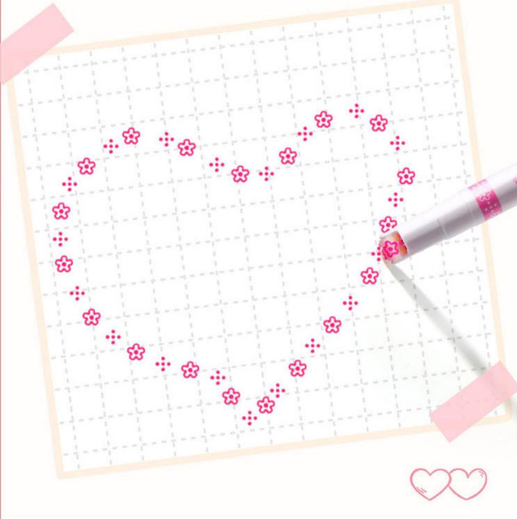 6/3pcs Flower Shape Outline Pens Highlighter Marker Curve Roller Tip Pen Stationery School Office Supplies Gifts