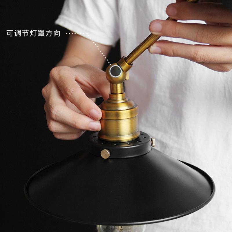 Vintage Wall Lamp With Switch E27 Base Industrial AC90-260V Wall Light for Indoor Lighting Adjustable Retro Loft Bedroom Light