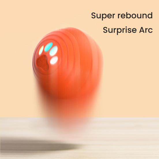 Interactive Dog Ball Smart Toy with 4 Modes Small Medium Dogs Automatic Rolling Bouncing Waterproof Rechargeable Dog Toy