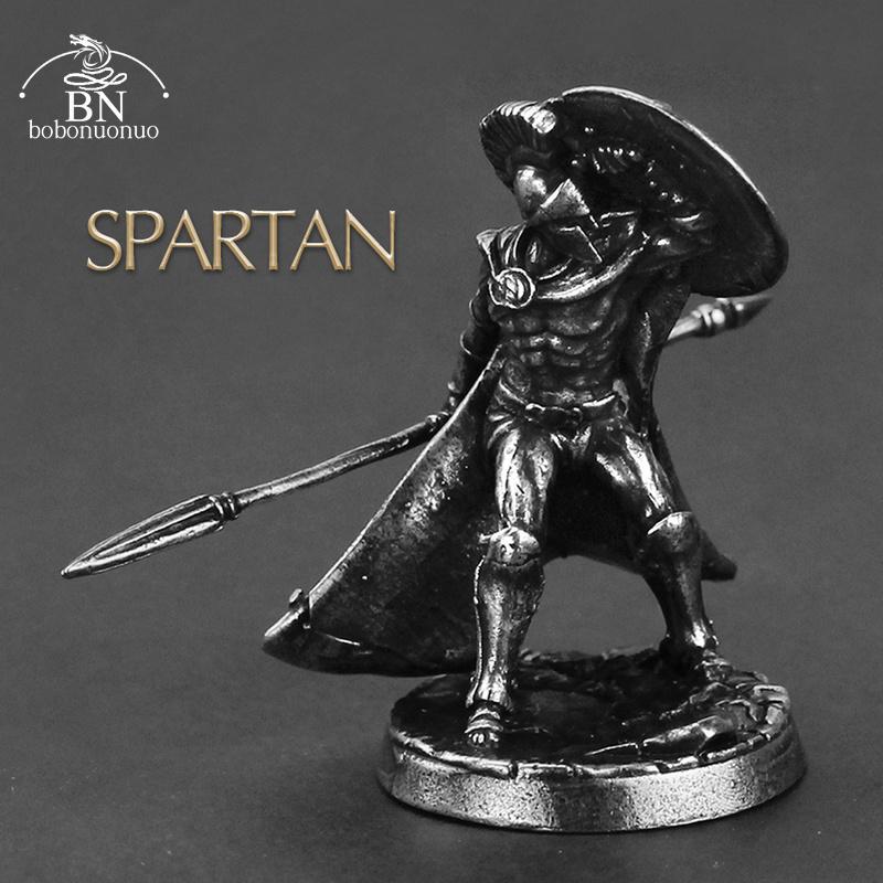 1 Stück Antike Spartaner Rom Soldaten Figuren Miniaturen Vintage Metall Soldaten Modell Statue Desktop Ornament Geschenk