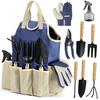 9Pcs Garden Tool Set with Storage Bag, Outdoor Gardening Scissors Kit Gift for Gardeners