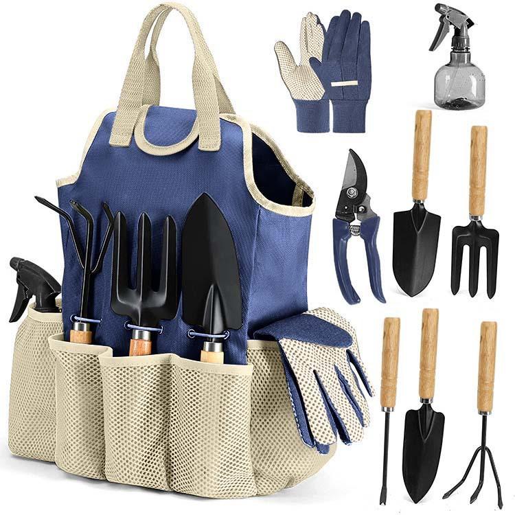 9Pcs Garden Tool Set with Storage Bag, Outdoor Gardening Scissors Kit Gift for Gardeners