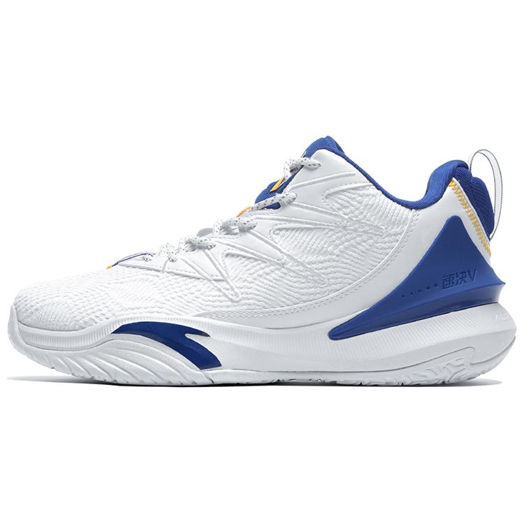 

Anta The Dagger 5 Cushioning, Wear Resistant Low top Performance Basketball Shoes Men s White Blue 112141605-1 41