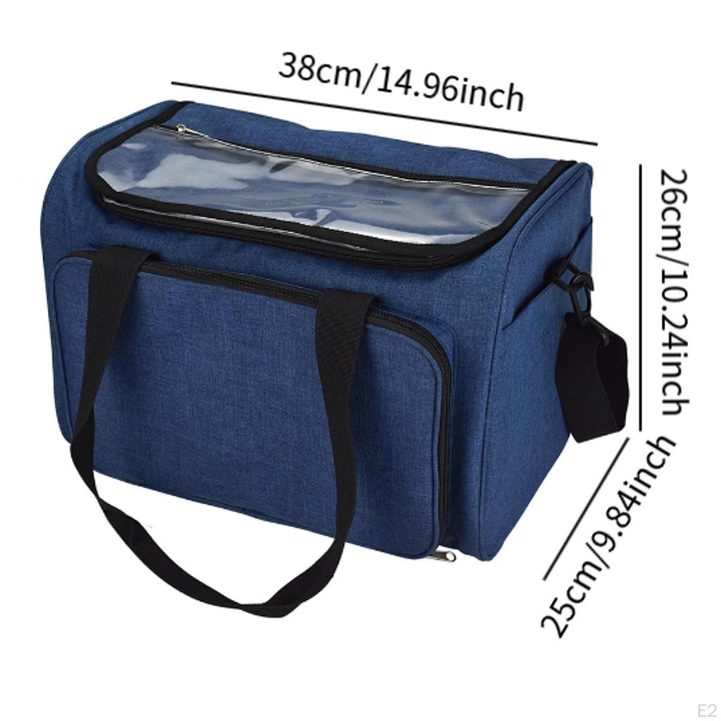 Crochet Knitting Bag Organizer Multiple Pockets Shoulder Yarn Storage for