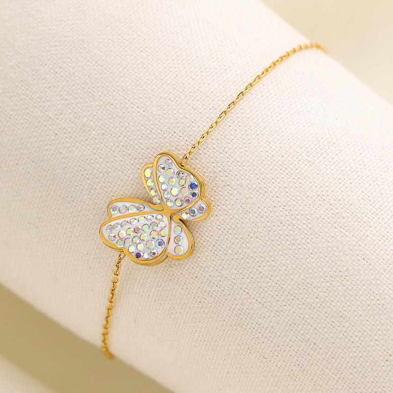 

Butterfly Bow Full Diamond Bracelet - Non-Fading Titanium Steel with AB Diamond