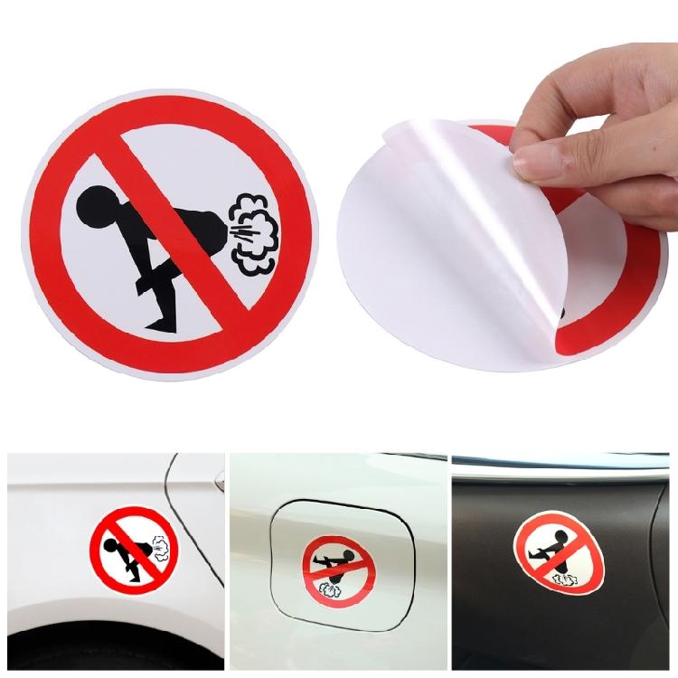 Car Stickers No Farting Creative Decals Waterproof Truck Auto Decoration PET