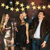 24 Pcs Gold Paper Stars Decoration, 5.9 Inch Golden Star Decor Double Sided Star Cutouts Glitter Printed Stars for Bulletin Poster Boards Wall Board