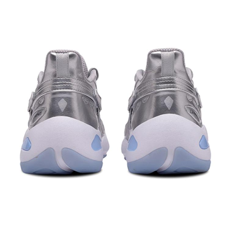 Li Ning Textile, Synthetic Leather Cushioning Slip Resistant Abrasion Resistant Low top Chunky Sneakers Women's AGLN072-12