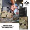 TAILOR JAPAN Rifle Magazine Pouch, Airsoft Single Magazine Pouch, Open Top, 5.56mm, AK/M4, Single, Authentic Nylon Construction, Slick System (Multica
