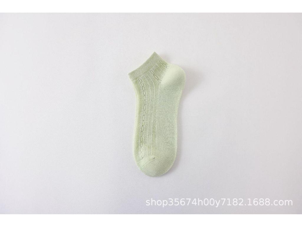 Women's Breathable Non-Slip Cotton Boat Socks - Spring & Summer Hollow Out Deodorant Design