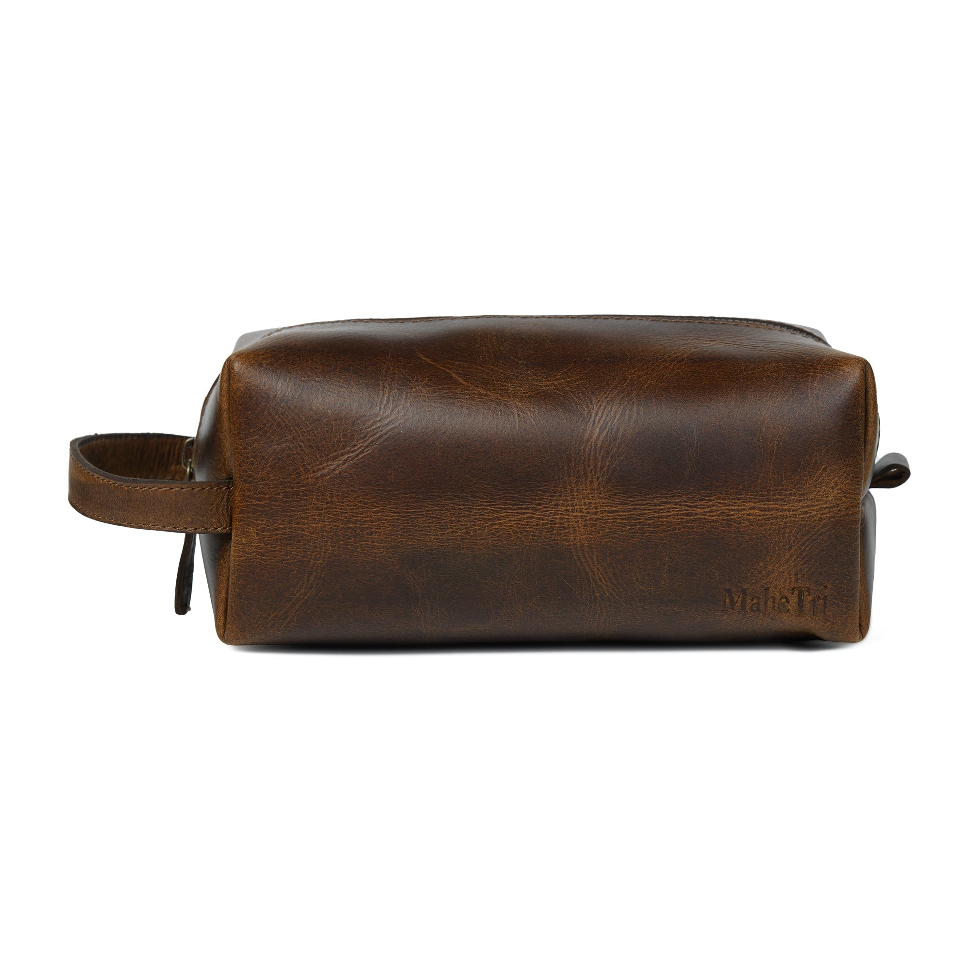 MaheTri Cambridge Leather Toiletry Easy to Carry for Everyday Travel One Size коричневый