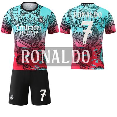 2025-26 Real Madrid nova cor degradê padrão de dragão edição especial #9 Mbappé #7 Vinícius Camisas de Futebol