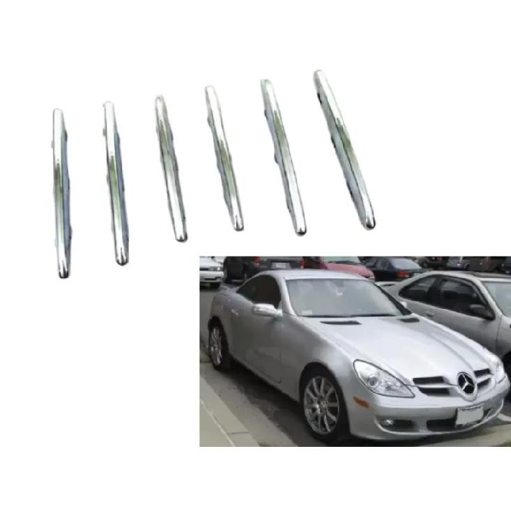 6 шт. Хромированные накладки-жабры на капот для Mercedes Benz R171 SLK-Класса