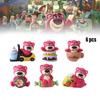 Lovely Story Toy Lotso Figurine Car Ornament Strawberry Bear Cake Decoration