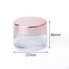 10 Pieces Clear Cosmetic Glass Jar Cream Container Pot for Skin Care Eye Shadow Remover Creams