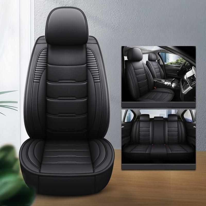 Five-Seat All-Around Car Seat Covers Suitable for All Seasons, Made of Durable and Breathable Faux Leather, Providing Protection for Car Interiors