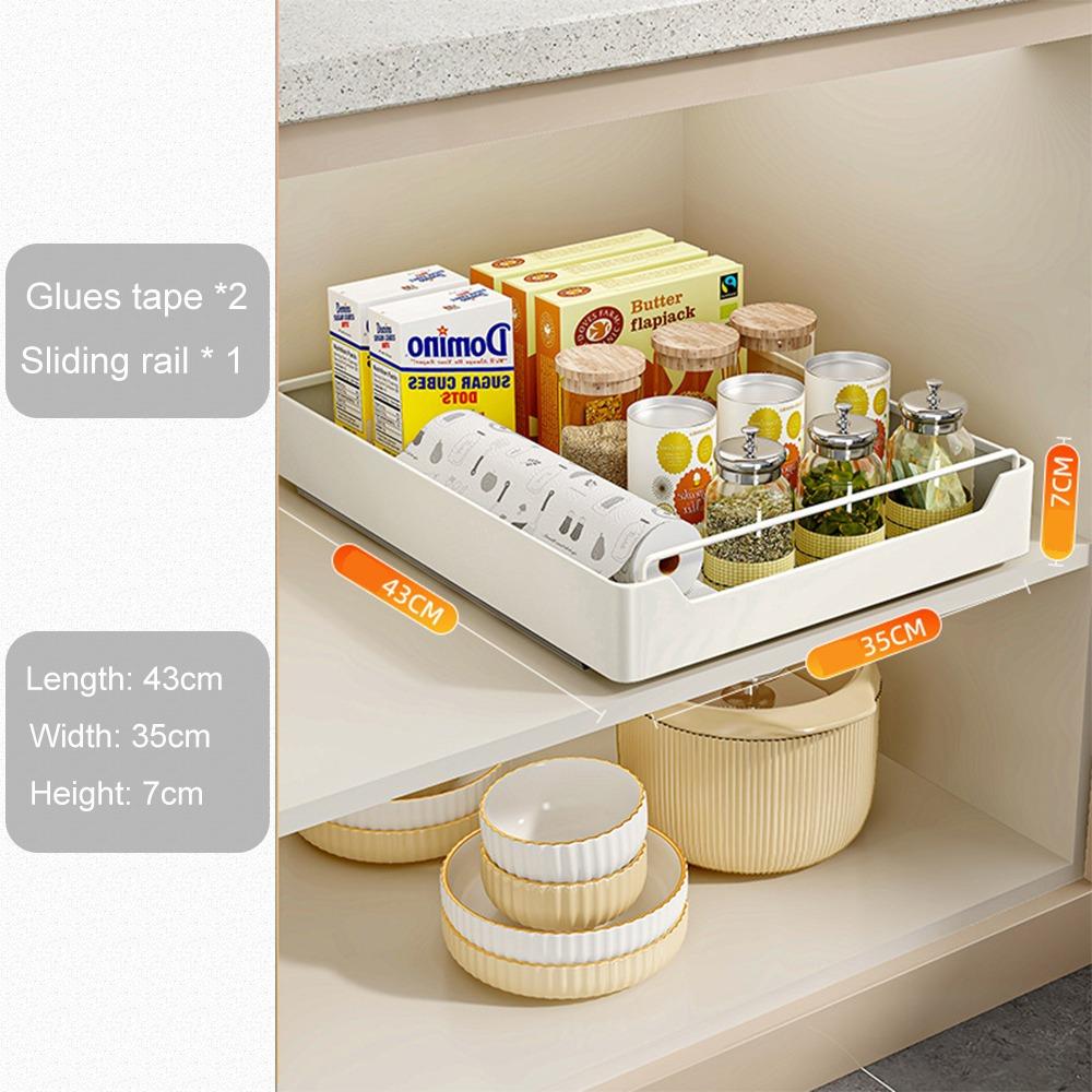 Punch-free Bowl Dish Storage Shelf Stainless Steel Drawer Organizer New Spice Rack  Dish