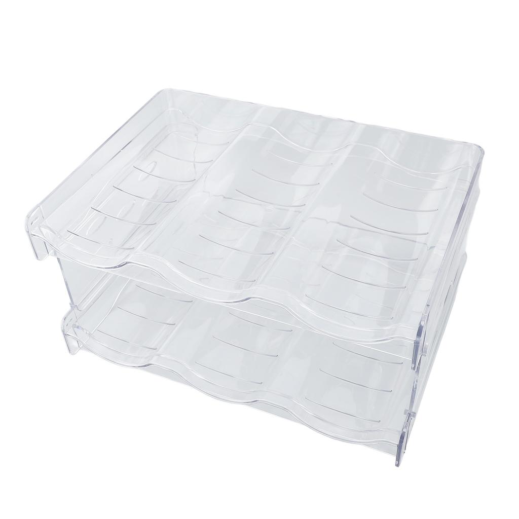 Stohovatelná láhev na vodu   Dvouvrstvý průhledný plastový stojan na šálky na stůl do kuchyňské skříňky