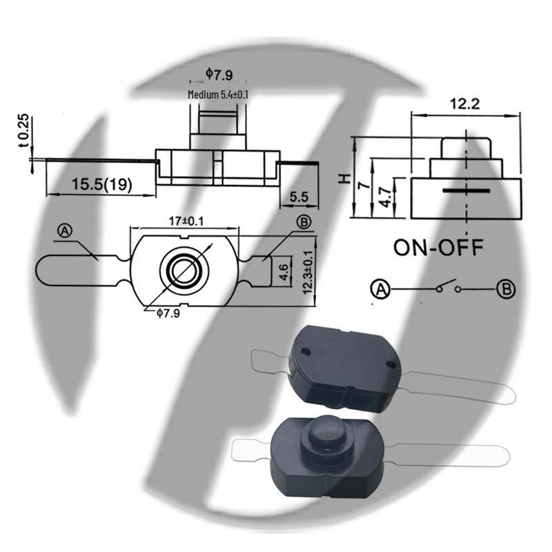 12x12 LED Flashlight Desk Lamp with Self-Locking Power Switch