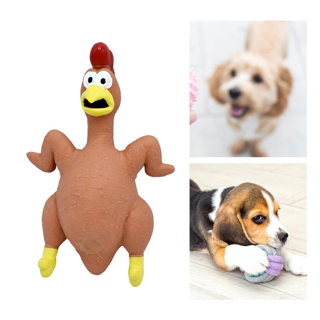 Rubber Chicken Beach Games Outdoor Games Novelty Rubber 12x21cm Backyard Games Sturdy Bite Resistant Cute Squeeze Chicken