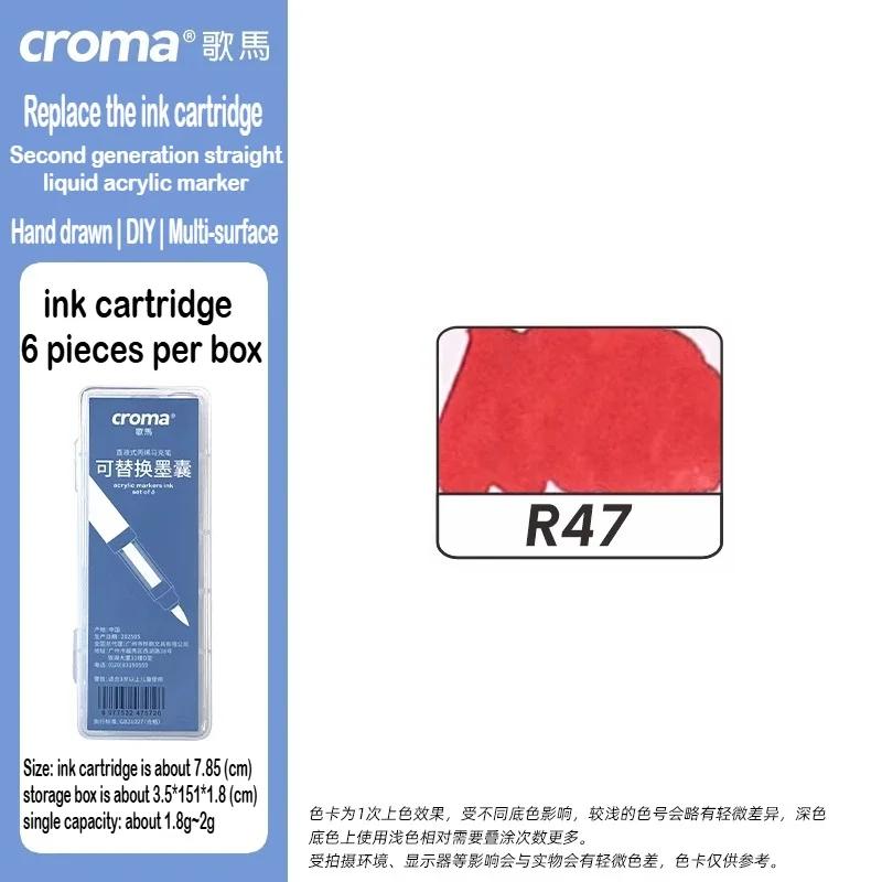 Croma 160/24 Color Replaceable Ink Refill Liquid Soft Tip Acrylic Marker Non Toxic Waterproof School Office Supplies Stationery