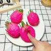 Creative Aesthetic Fruit Decor: Realistic Dragon Fruit Squeeze Toy, Office Desk Ornament, Solid Gel Sensory Relief Gift, New
