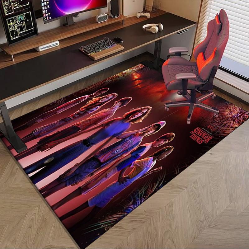 Stranger Sci-fi Adventure Carpet, Chair Rug,Rug for Office Bedroom Living Rooms, Doormat Decor Fan Gift Christmas Gift