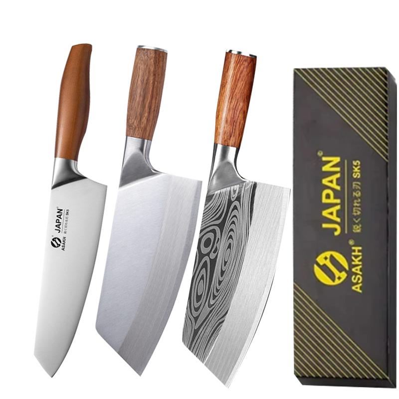Japanese Chef Knife Professional Kitchen Knives Set Meat Cleaver Fish Fillet Slicing Santoku Knife Cooking Butcher Knife