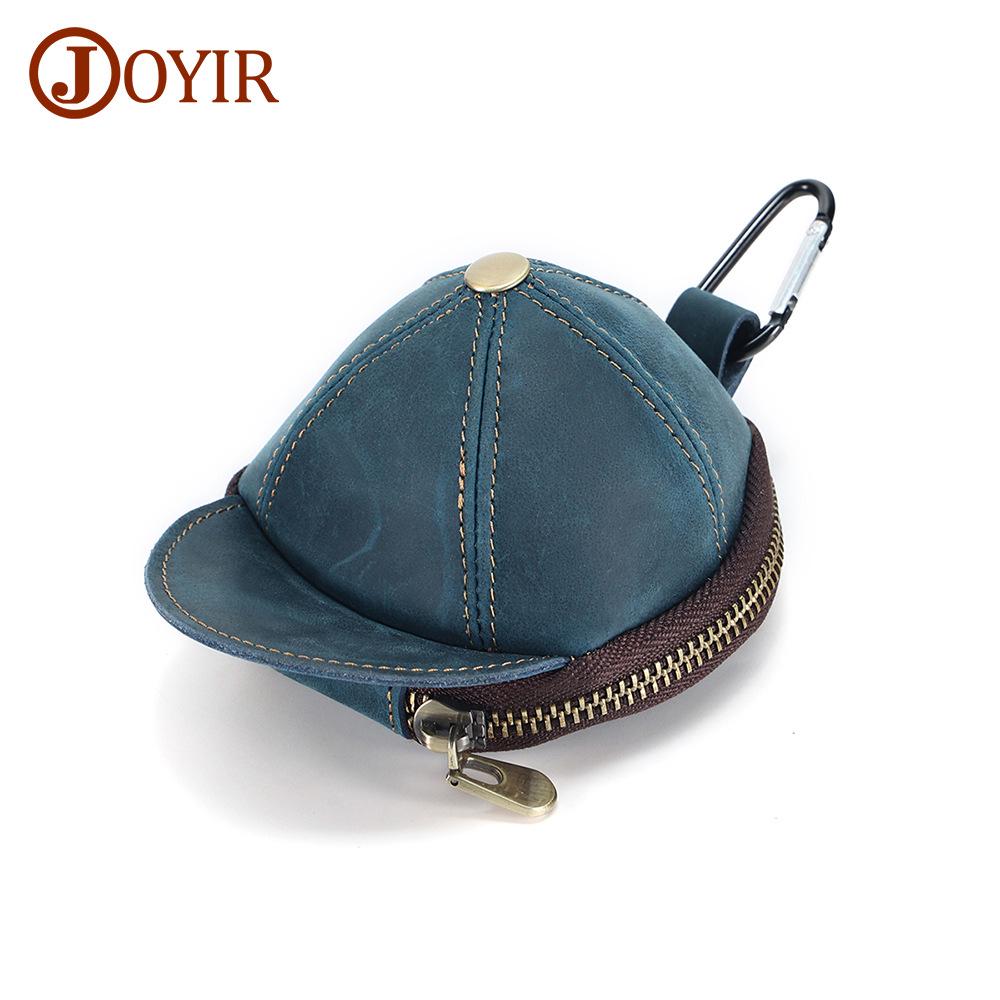 

Korean Style Genuine Leather Coin Purse and Key Holder - Crazy Horse Cowhide Hat Shape Wallet