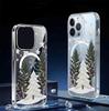 Cedar Tree Magnetic Transparent Full Coverage Case for iPhone 15/16/17 Pro Max