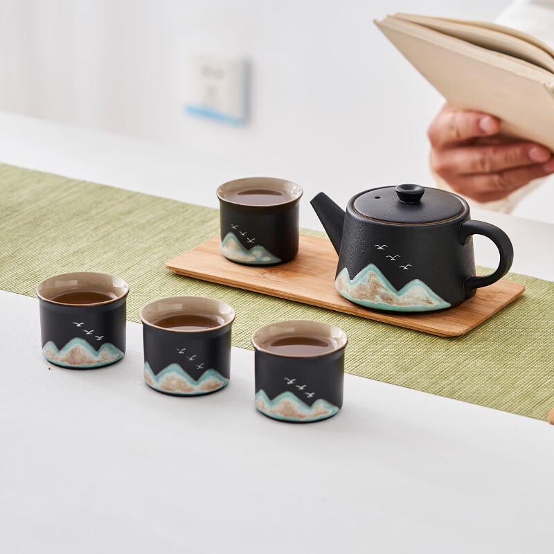 Chinese Gold Inlaid Ceramic Tea Set