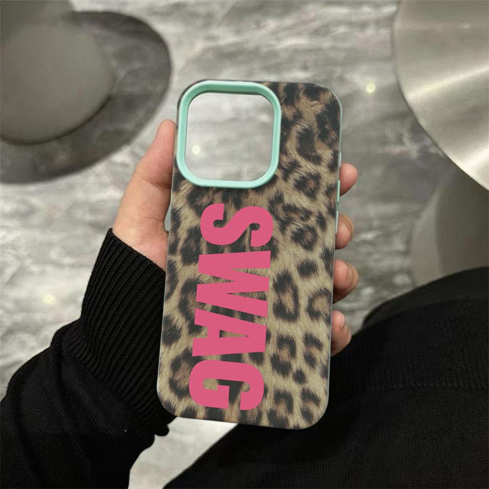 Phone Case For Samsung A53 A54 A55 S24 Ultra S25 Ultra S24 Fe A17 A26 Leopard Swag Text Anti Shock Soft Touch Cover