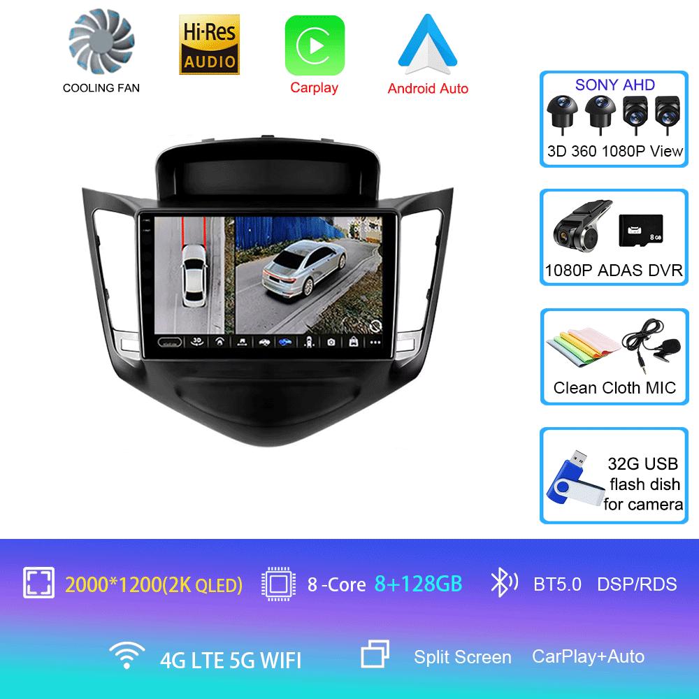 Android 14 Car Radio For Chevrolet Cruze J300 2008 - 2014 Video Player Navigation Stereo GPS