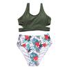 Women Sexy  Print Bikini Set Push Up Bathing Swimwear High Waist Swimsuit