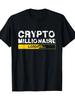 Men's Cryptocurrency Millionaire Loading Pattern Men's T-shirt Four Seasons Casual Round Neck Men's T-shirt, Bitcoin Gift