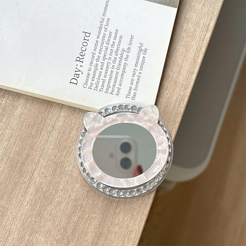 

Diamond Magnetic Suction Korean Ins Desktop Phone Airbag Holder Wholesale Rendering Block Dolphin Mirror Ring