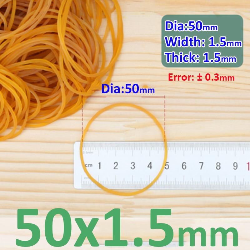 Diameter 10mm-60mm Width 1.5mm Yellow High Elastic Rubber Bands Supplies Stretchable Latex Rings For Home Office Stationery