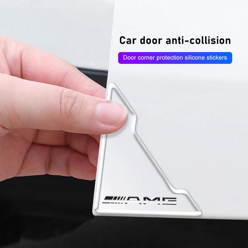 4Pcs Car Door Silicone Buffer Stickers Anticollision Anti Scratch For Mercedes Benz AMG GLE GLS CLA CLE GLC CLS GLA W223 W213