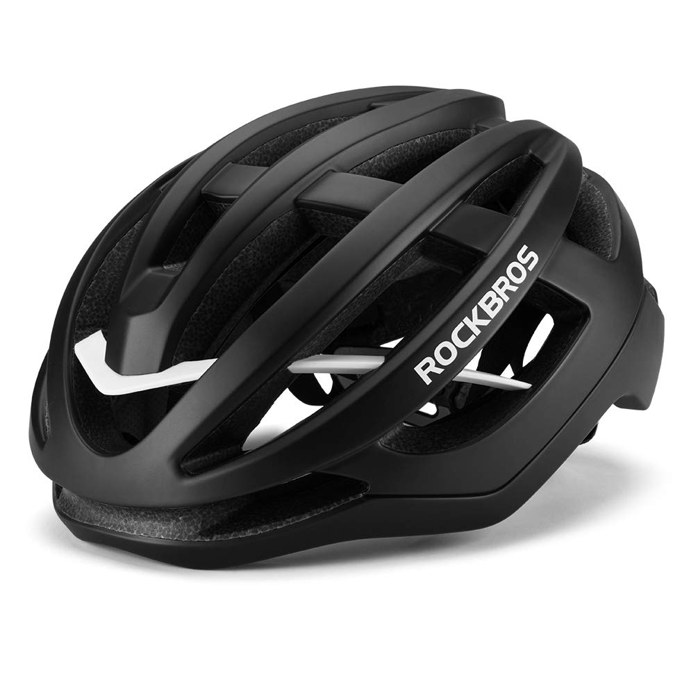 ROCKBROS Bicycle Road Cycle High Ultra Adjustable Helmet, Bike, CPSC/CE Certified, Helmet, Lightweight, Rigidity, Breathable, Size, Adult, M/L (Black,