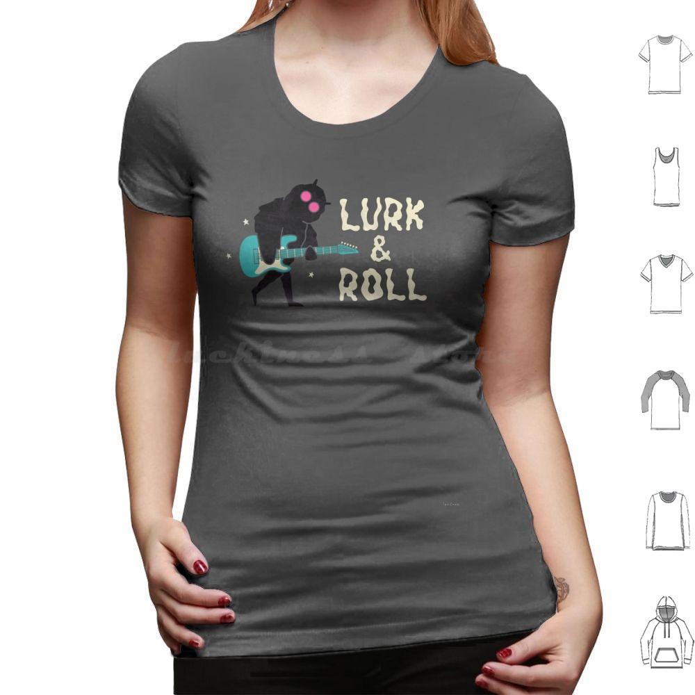 Lurk And Roll T Shirt Cotton Men Women DIY Print Mothman And Roll Moth Cryptid Lurk Paranormal Cryptozoology Music Creature