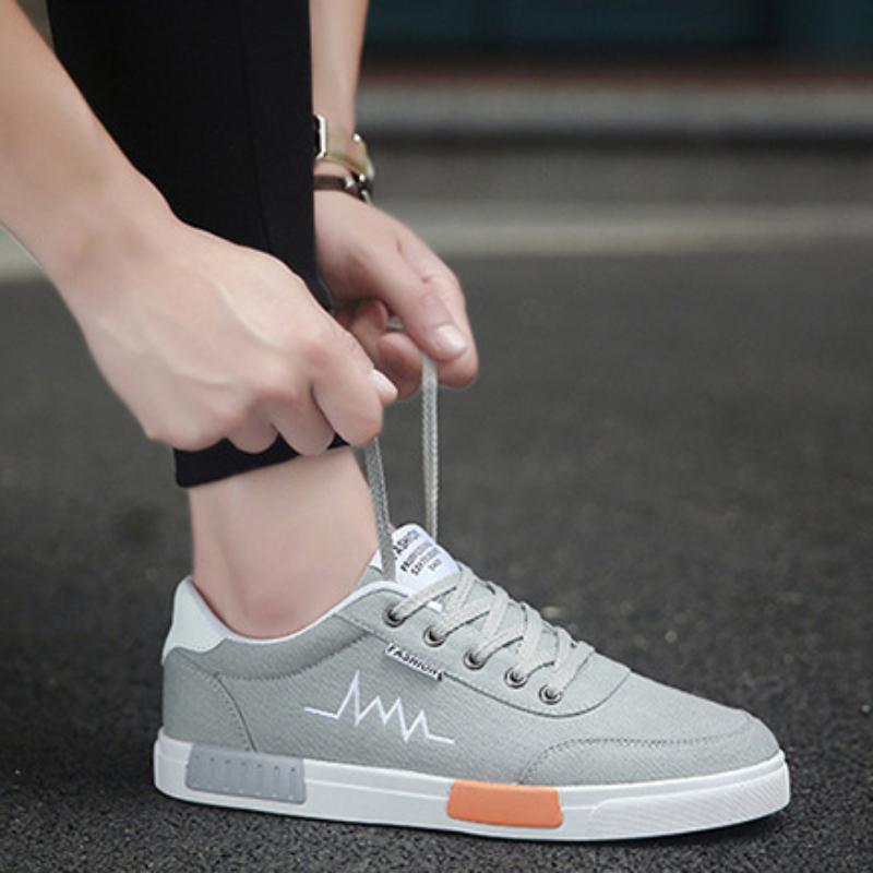 Мода Мода Четыре сезона обувь для отдыха для мужчин кроссовки дышащие шнурки спортивные — фото 4