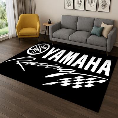 Tapis Classique Y-Yamaha Moto Signe pour Chambre à Coucher Salon Canapé Paillasson Décoration de Maison, Tapis pour Espace de Jeu d'Enfants Antidérapant Cadeau de Noël