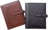 Franklin Planner Lustre Embossed Leather Binder, 23mm, Pocket Size, Brown/Black, 86071