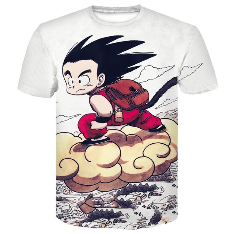 

Дышащие милые футболки унисекс с 3D принтом Goku Great Ape Nimbus и Dragonball