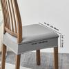 Elastic Square Chair Cover Waterproof PU Leather Home Dining Chair Seat Cover Decor Dust Slipcover Stool Cushion Removable