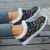 New Large-sized Cotton Boots with Added Fleece and Thickening, Versatile and Warm Flat Round-toed Shoes, Simple Shoes