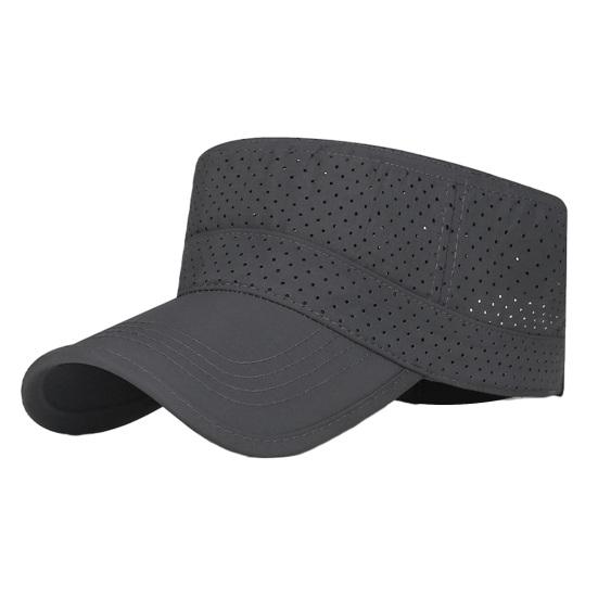 Summer Sun Hat Flat Top Outdoor Sun Protection Hat Quick-Drying темно-серого