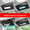 Diamond-Inlaid Leather Car Tissue Box Visor & Seat Back Holder
