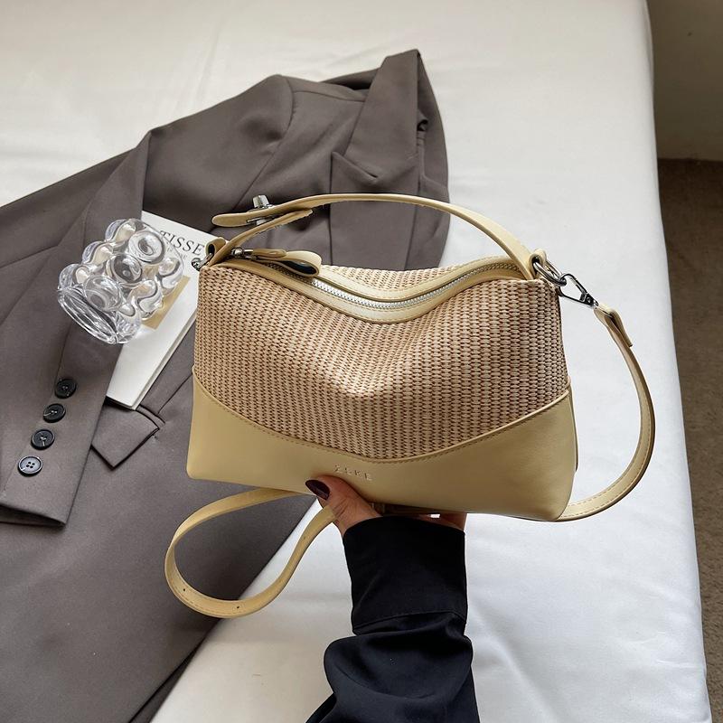 2025 new rainbow stripe woven armpit bag fashion casual shoulder high value niche messenger bag women's bag